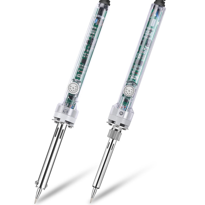 60W Transparent Soldering Iron – Adjustable Temperature 200-450°C | DEWECO