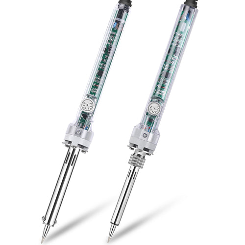60W Transparent Soldering Iron – Adjustable Temperature 200-450°C | DEWECO