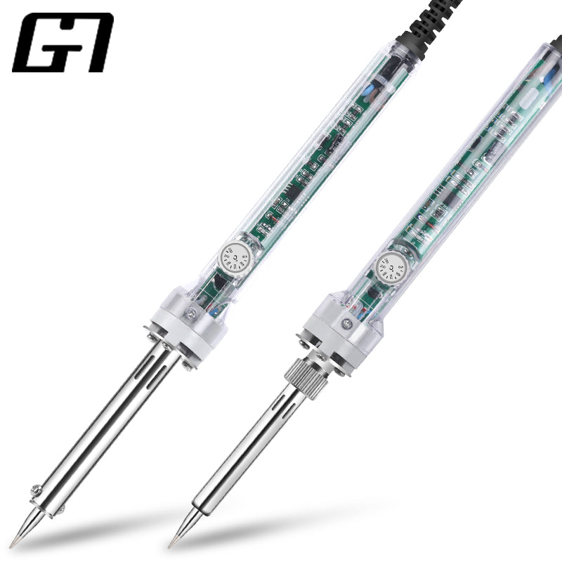 60W Transparent Soldering Iron – Adjustable Temperature 200-450°C | DEWECO